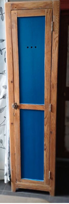 Vintage wooden factory wardrobe