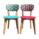 Pair of vintage chairs in solid beech