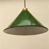 Old enamelled sheet metal lamp