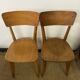 Ensemble table et 4 chaises en bois vintage