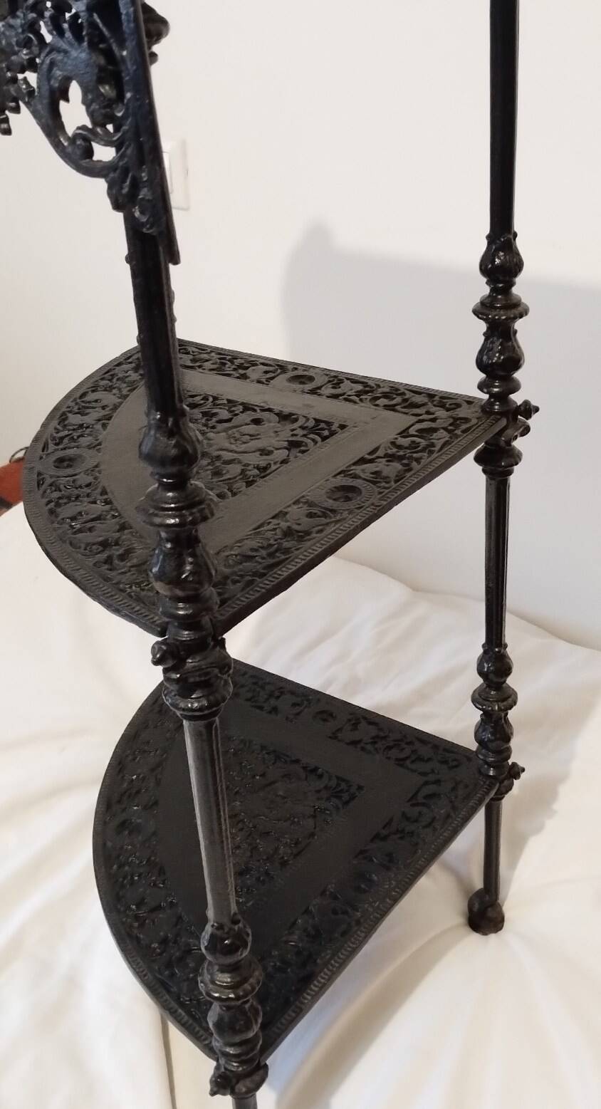 Cast iron corner shelf