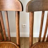 Set of 5 baumann bistro chairs in bent wood stamped xxth