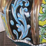 Glazed terracotta pitcher vase, ewer shape