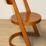 Vintage Baumann Model "Halfa" chair in wood, 1970s