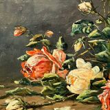 Raoul Delbové. Still life with roses.