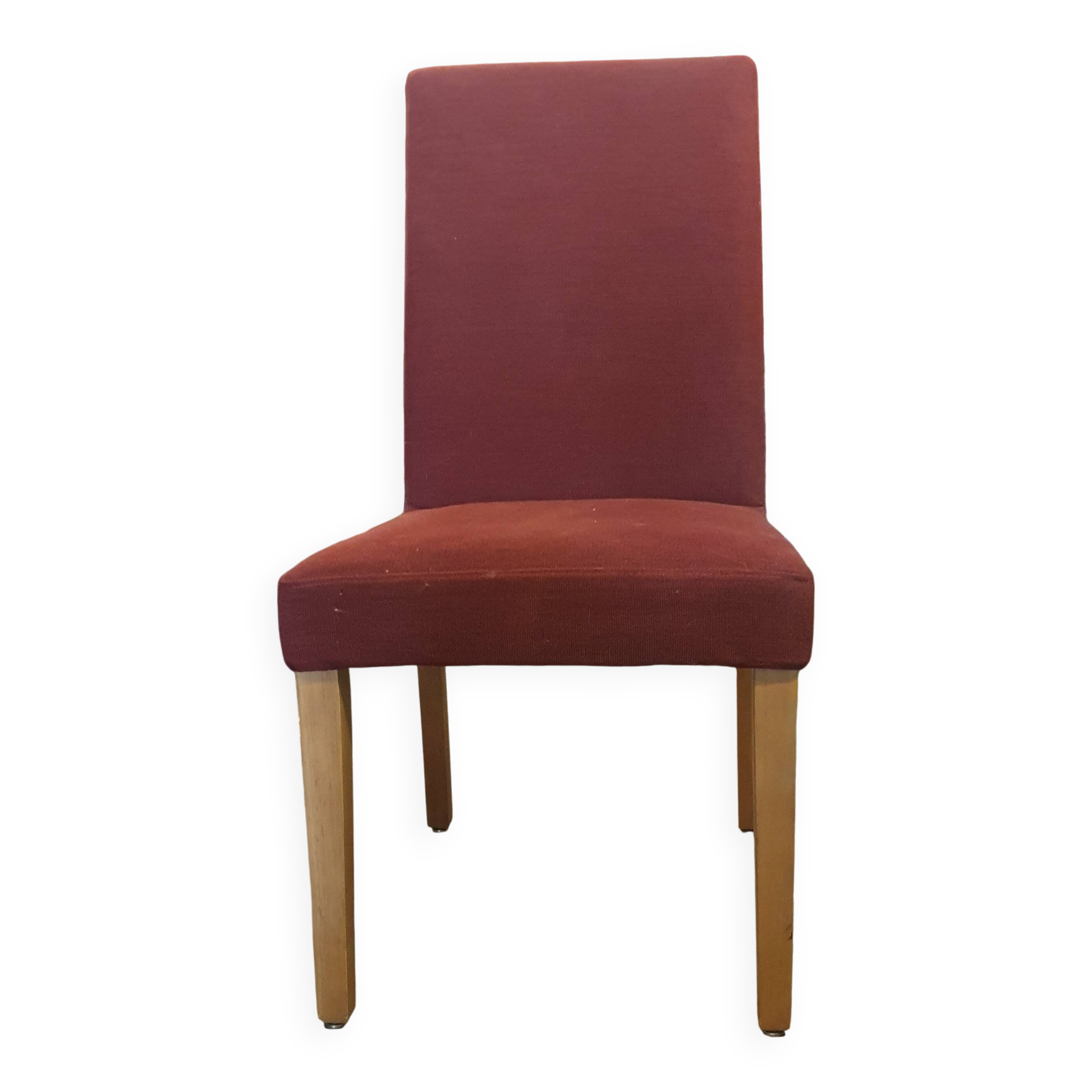 Lot 4 chaises bo concept velours rouge