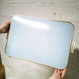 Vintage gold metal and Formica tray