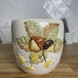 Slip planter with autumn pattern