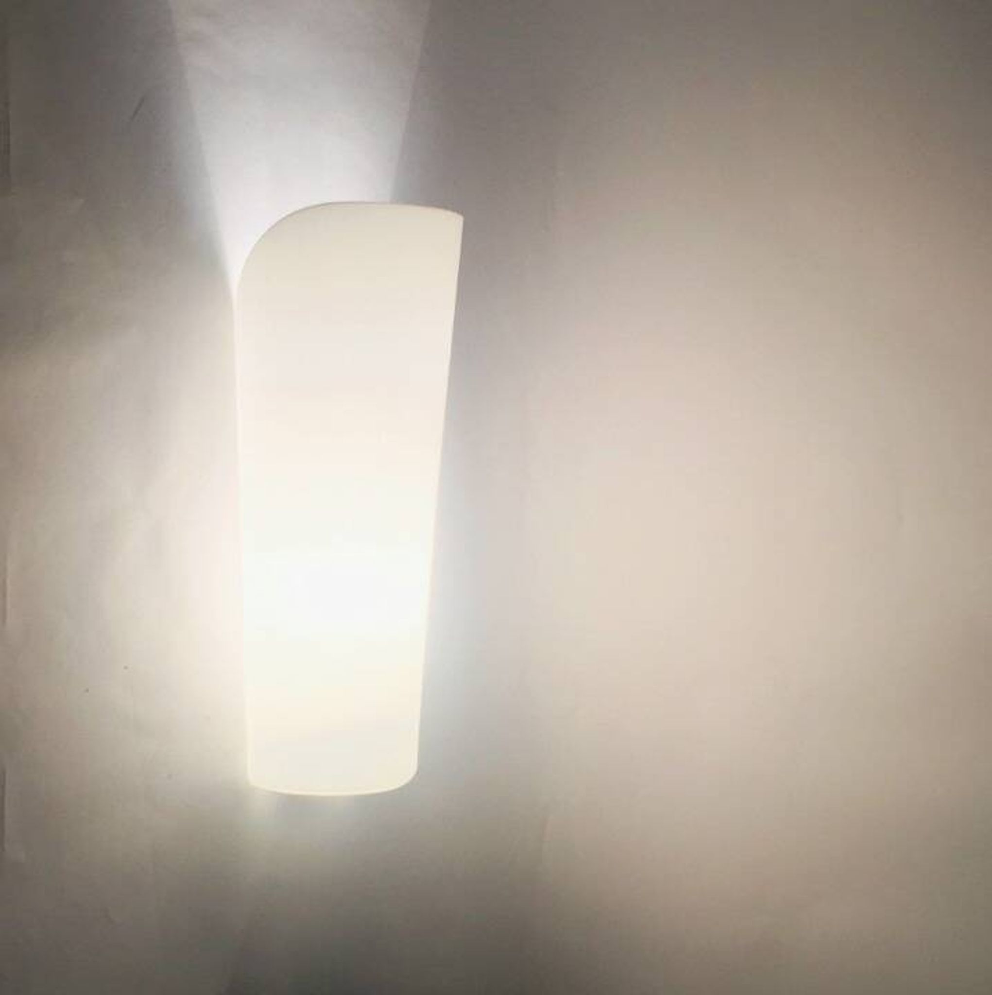 XL Pair of Mid Century Modern Opaline Glass Wall Lamps by Wagenfeld, 1950s