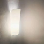 XL Pair of Mid Century Modern Opaline Glass Wall Lamps by Wagenfeld, 1950s
