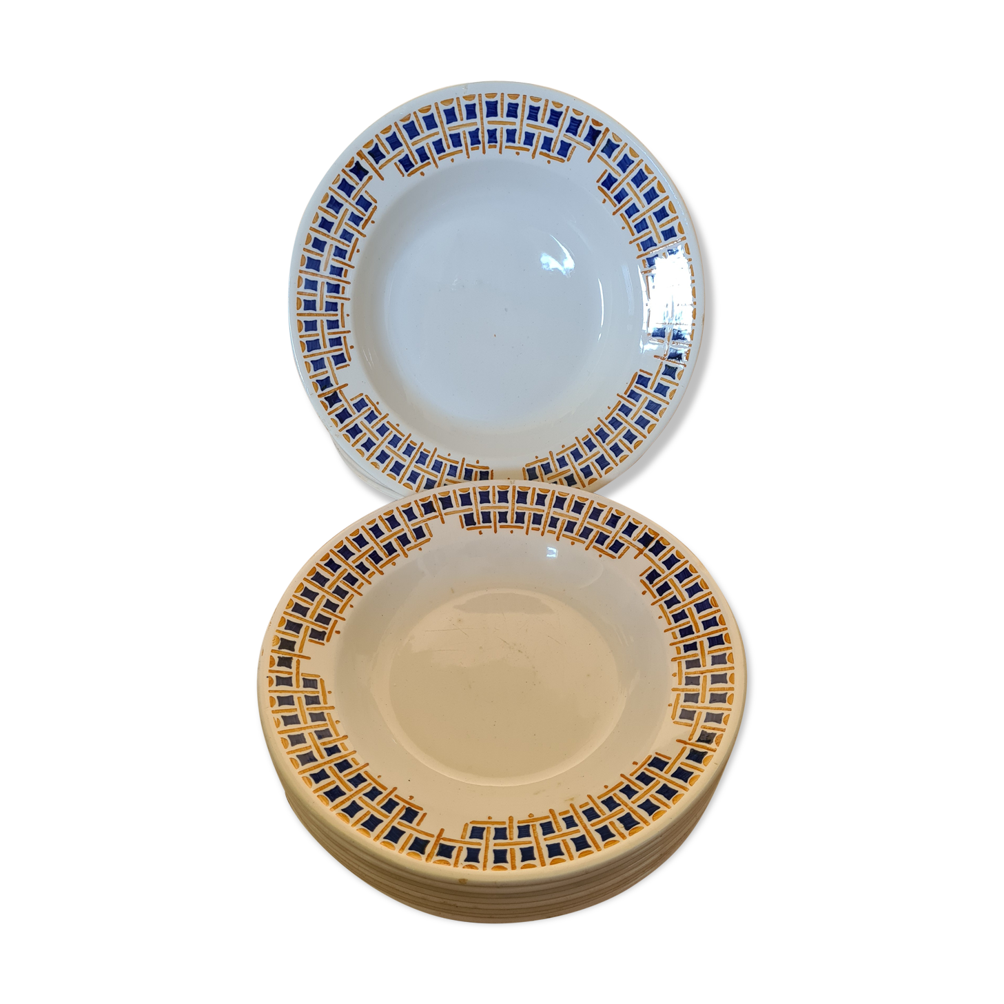 10 hollow plates Faïence Givors1930