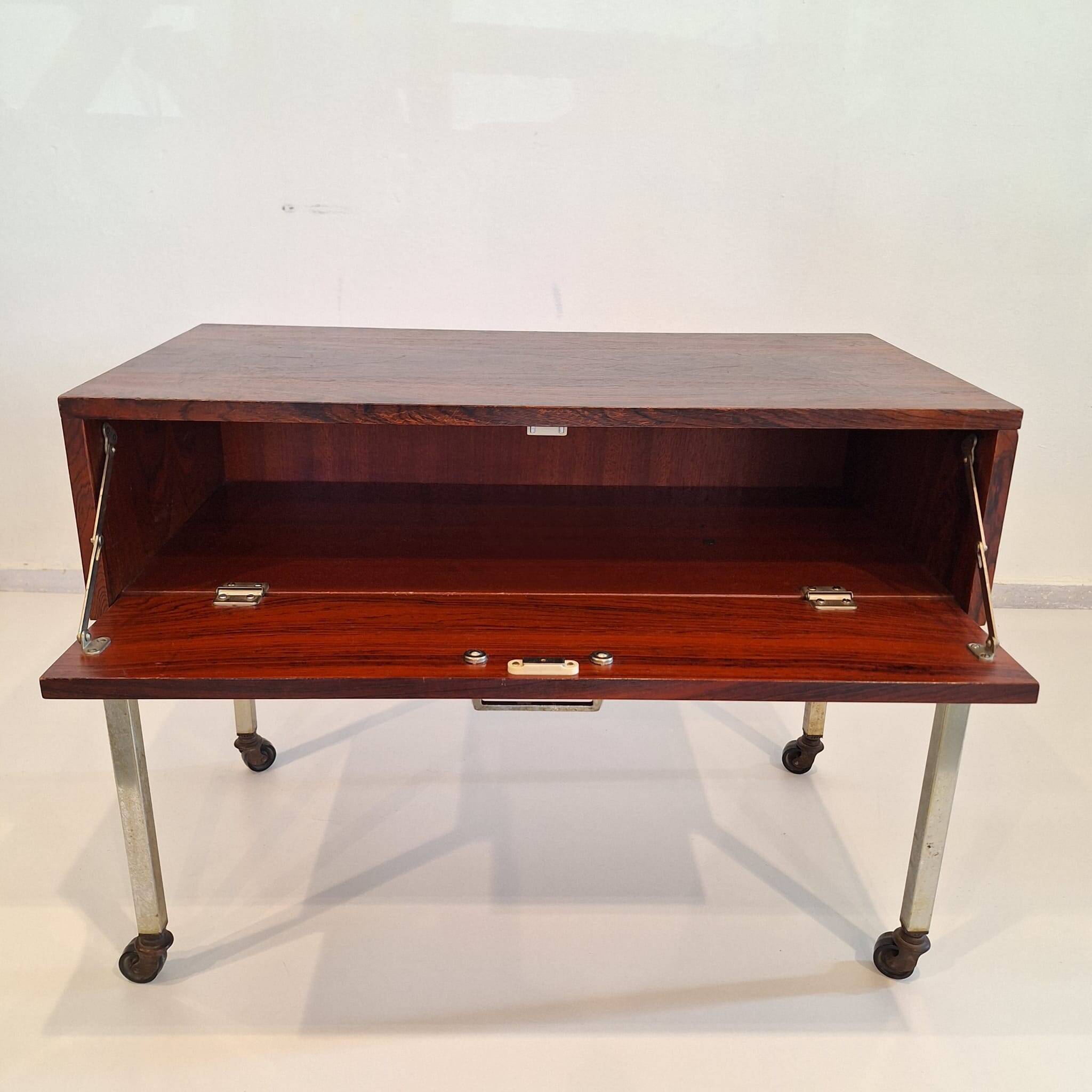 Table d'appoint en palissandre vintage