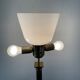 Empire style column lamp in bronze, opaline and marble