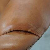 Wingback Chair Made of Cowhide Leather