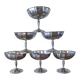 Set of 6 18/10 stainless steel ice cream cups