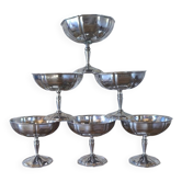 Set of 6 18/10 stainless steel ice cream cups