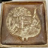 Stylized bird ceramic plate