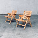 Set of Mid-Century Modern Design Rex Folding Chairs by Niko Kralj for Stol Kamnik, 1980s
