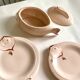 Pink Longwy Fish Service