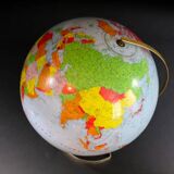 Vintage inflatable globe on stand, 1960, Taride Sevylor