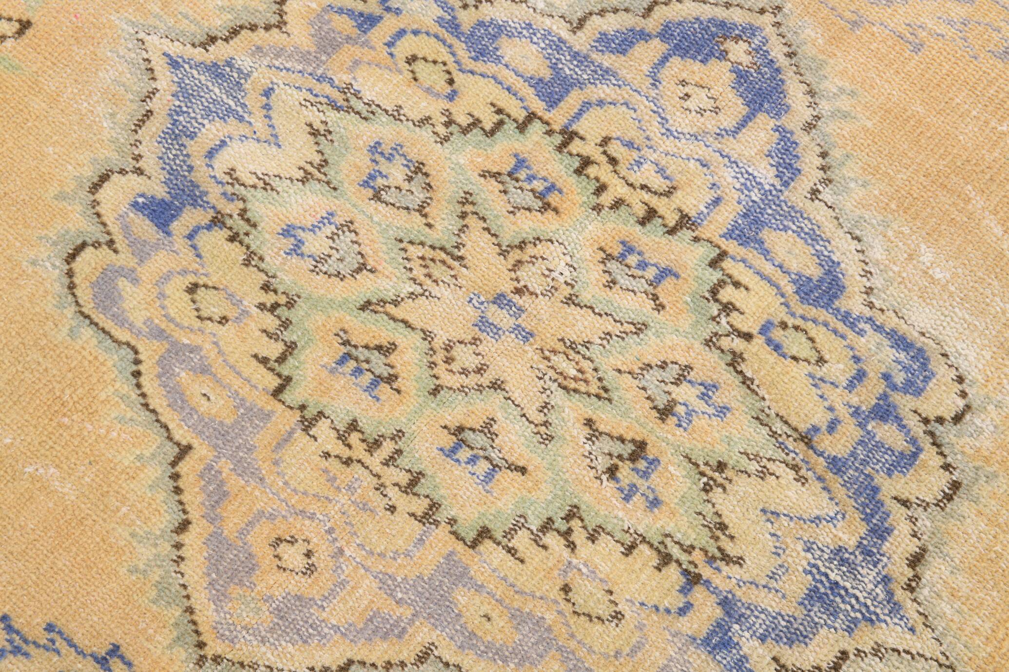 5x8 Pale Orange & Blue Classic Pattern Vintage Rug, 170x253Cm