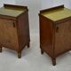 1930s pair of art deco bedside tables, Czechoslovakia