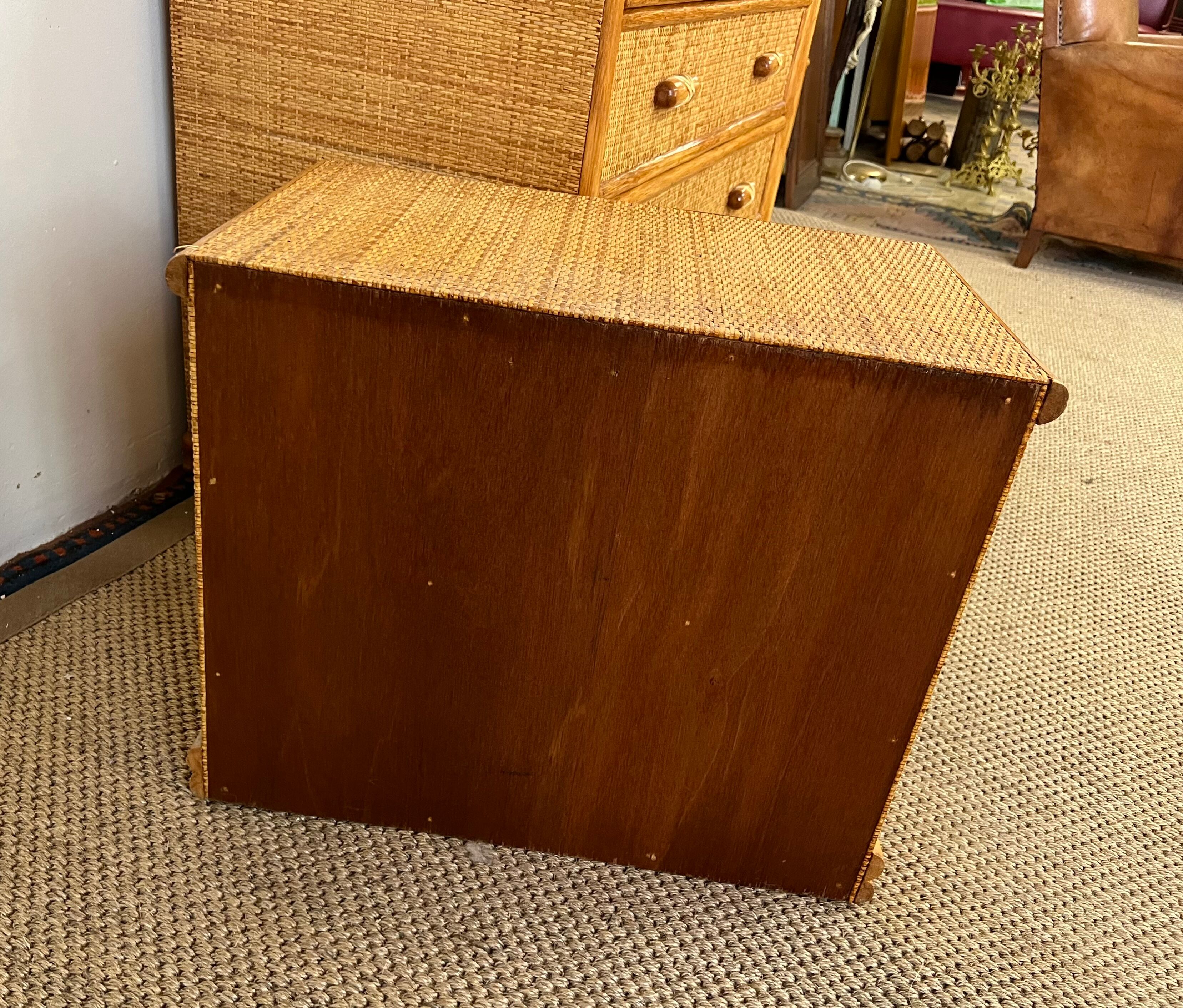 Dresser and rattan bedside tables