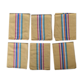 Lot de 6 serviettes de table vintage
