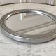 Plateau miroir rond argenté années 50
