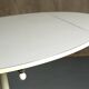 Round adjustable white cocktail/dinner table, Finland, 1960s
