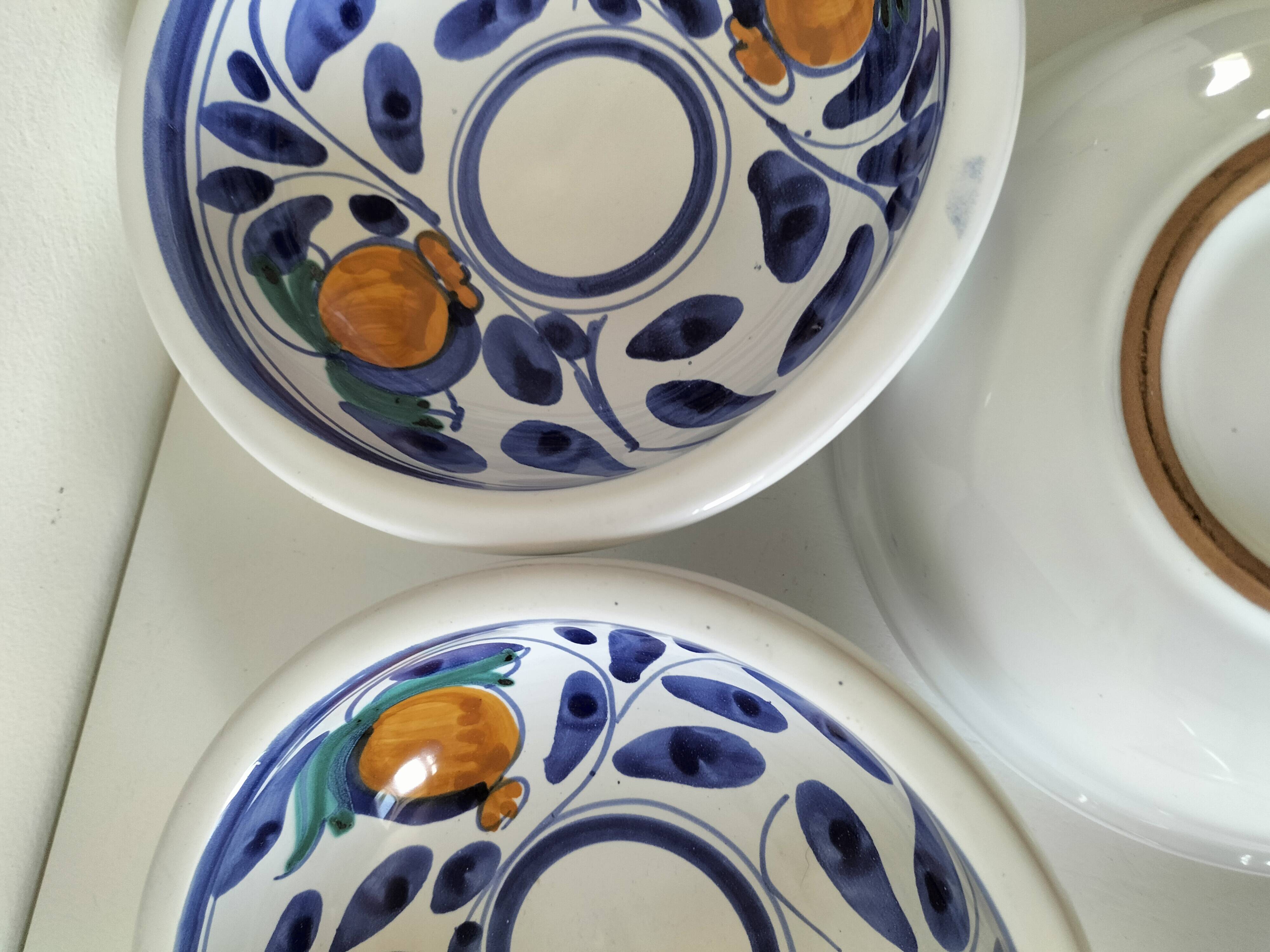 6 hand-painted ceramics – Desuir - Sicily