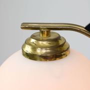 Mid-Century Modern Italian Brass and Opaline Chandelier, 1960
