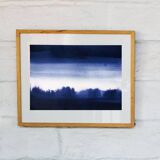 Blue landscape in ink 2
