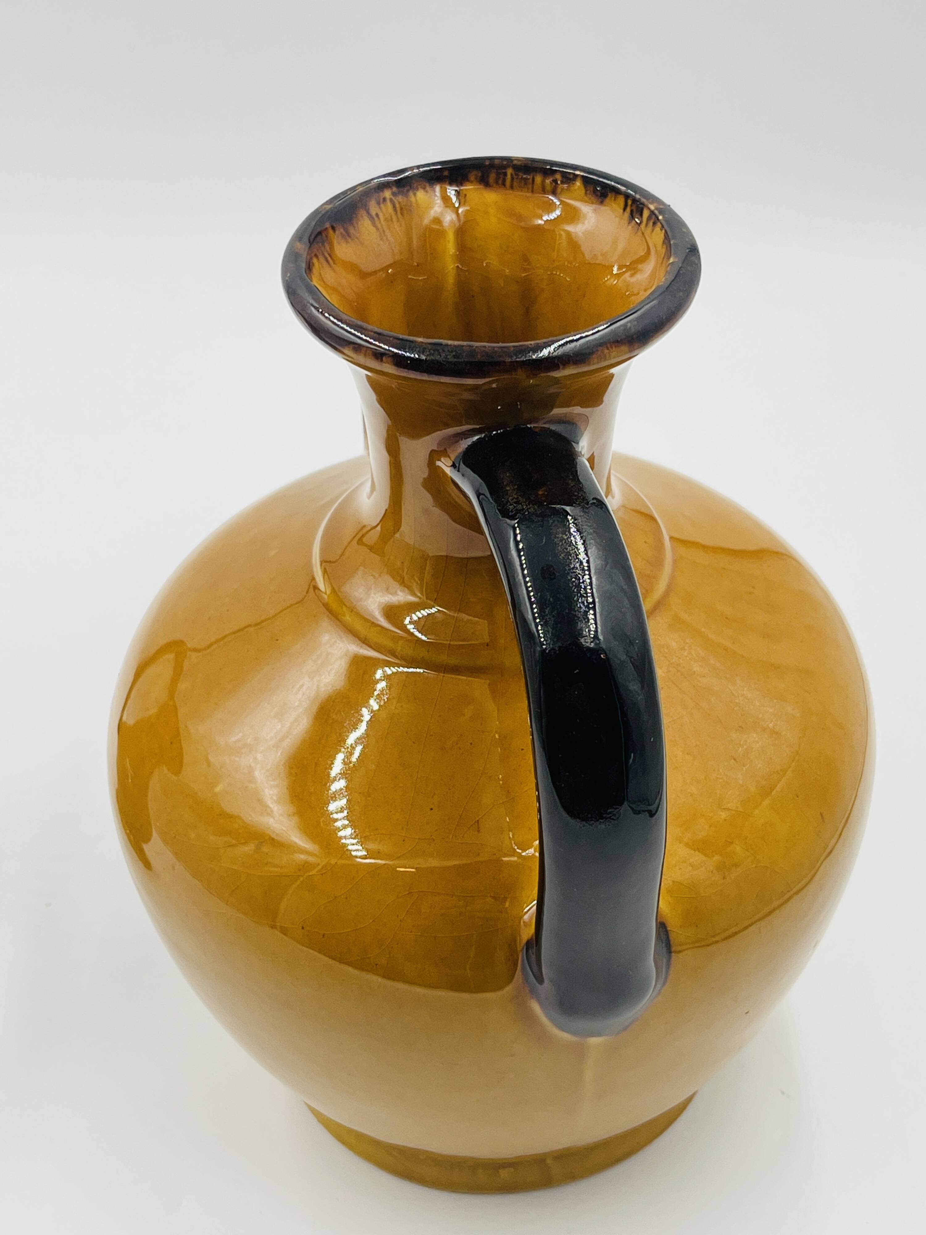 Duo de Vases Vintage Coulobres en Céramique Ocre