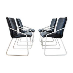 Série de 4 chaises en - blanc