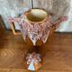 Antique gf art deco teapot flamed ceramic brown vintage