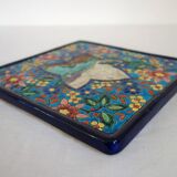 Vintage Longwy enamel trivet