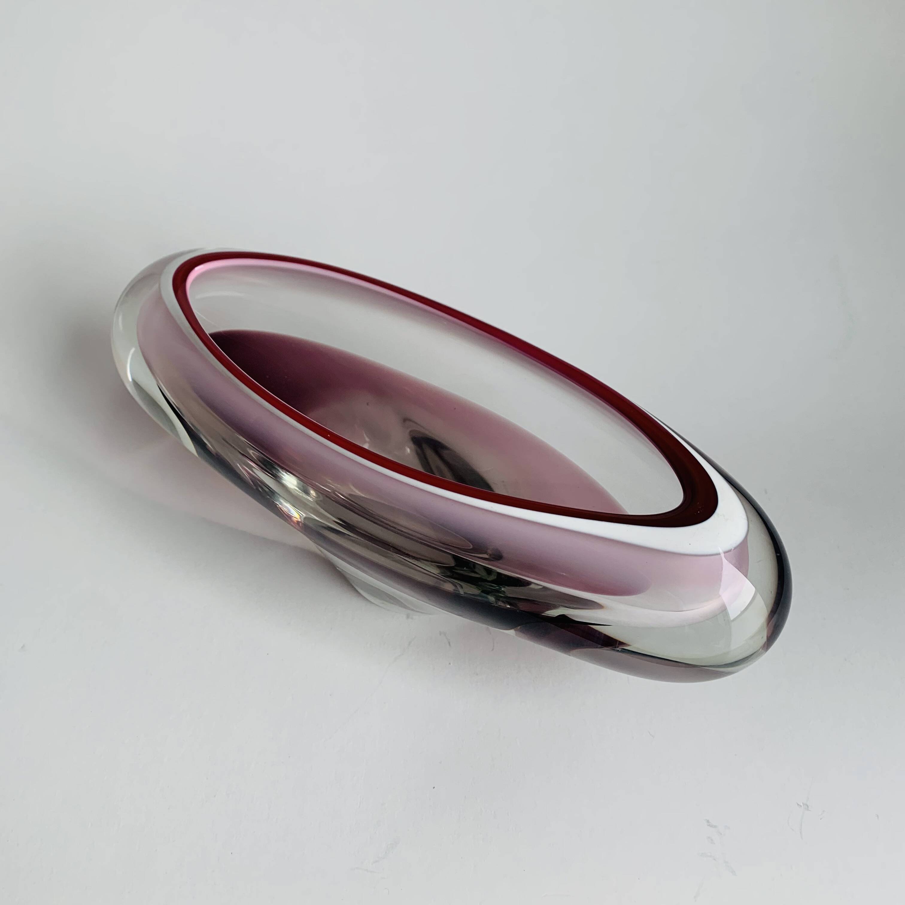 Glass  bowl Chribska Sklarna, Czechoslovakia, 1960s