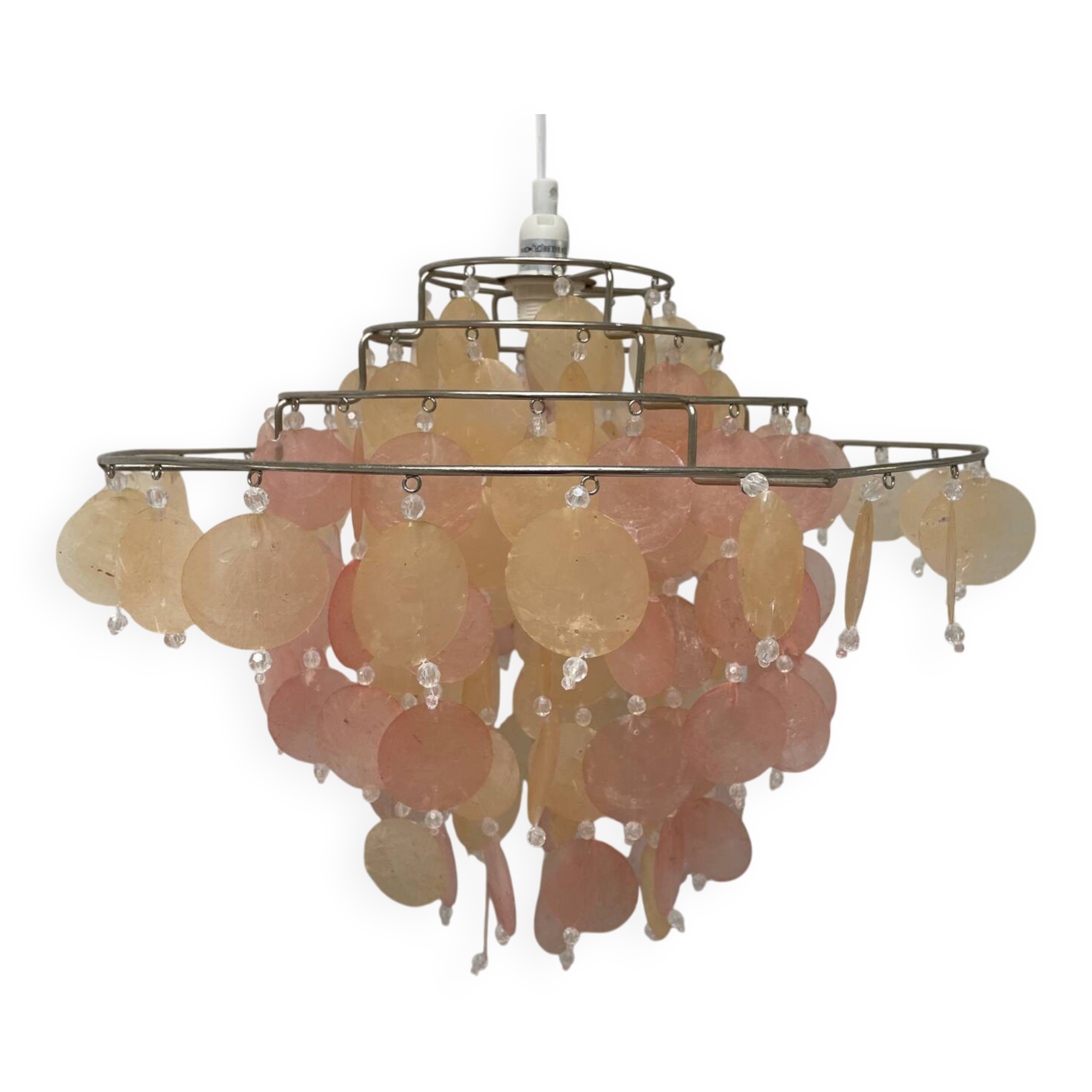 Mother-of-pearl tassel chandelier