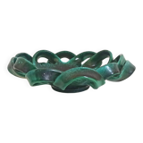 Fruit bowl or woven ceramic pocket tray signed Ceramid 1960s Diameter 32.3 m