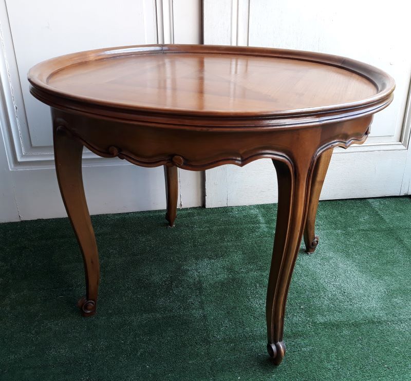Louis XV-style solid cherry coffee table early 20th century