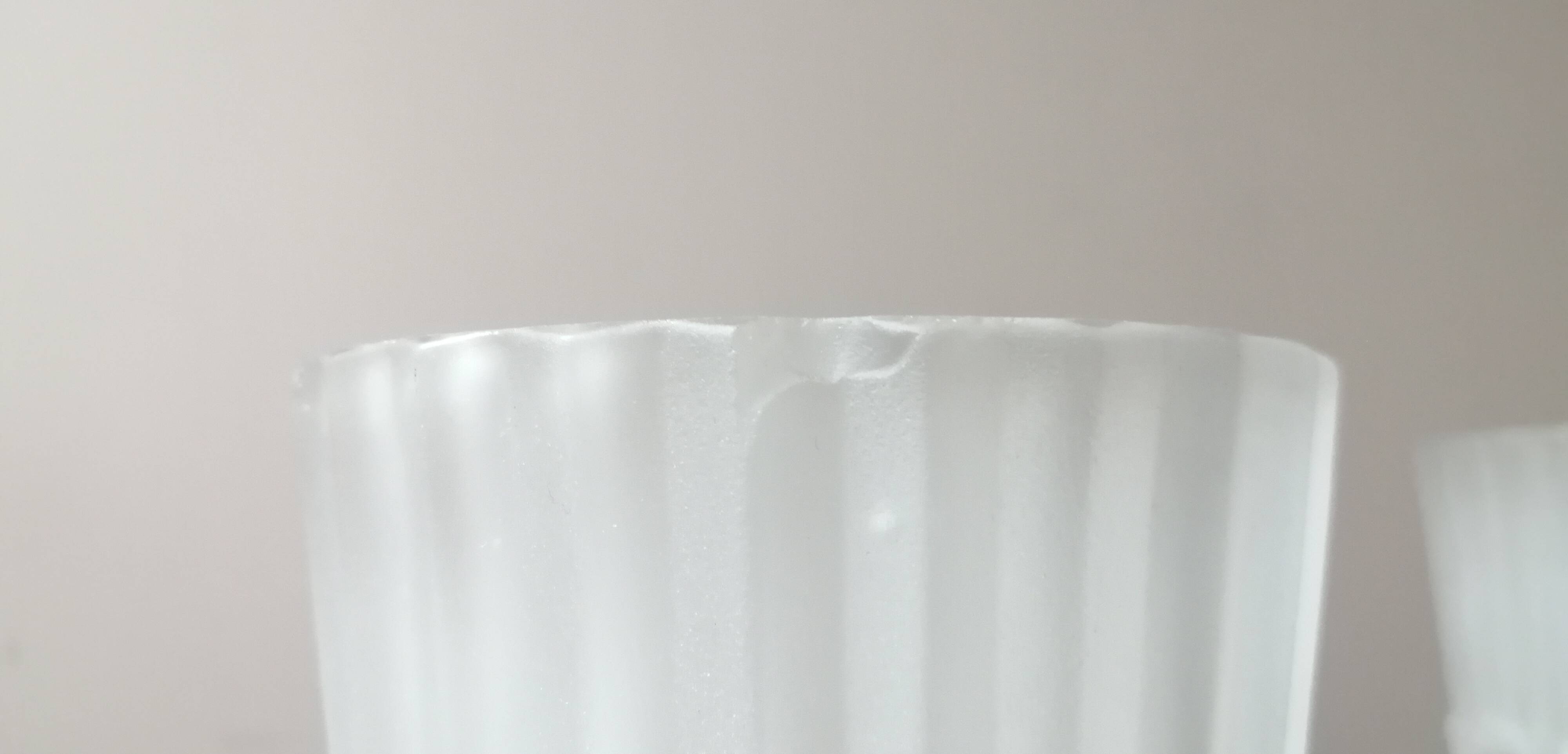 Set of 3 Art Deco frosted glass tulips