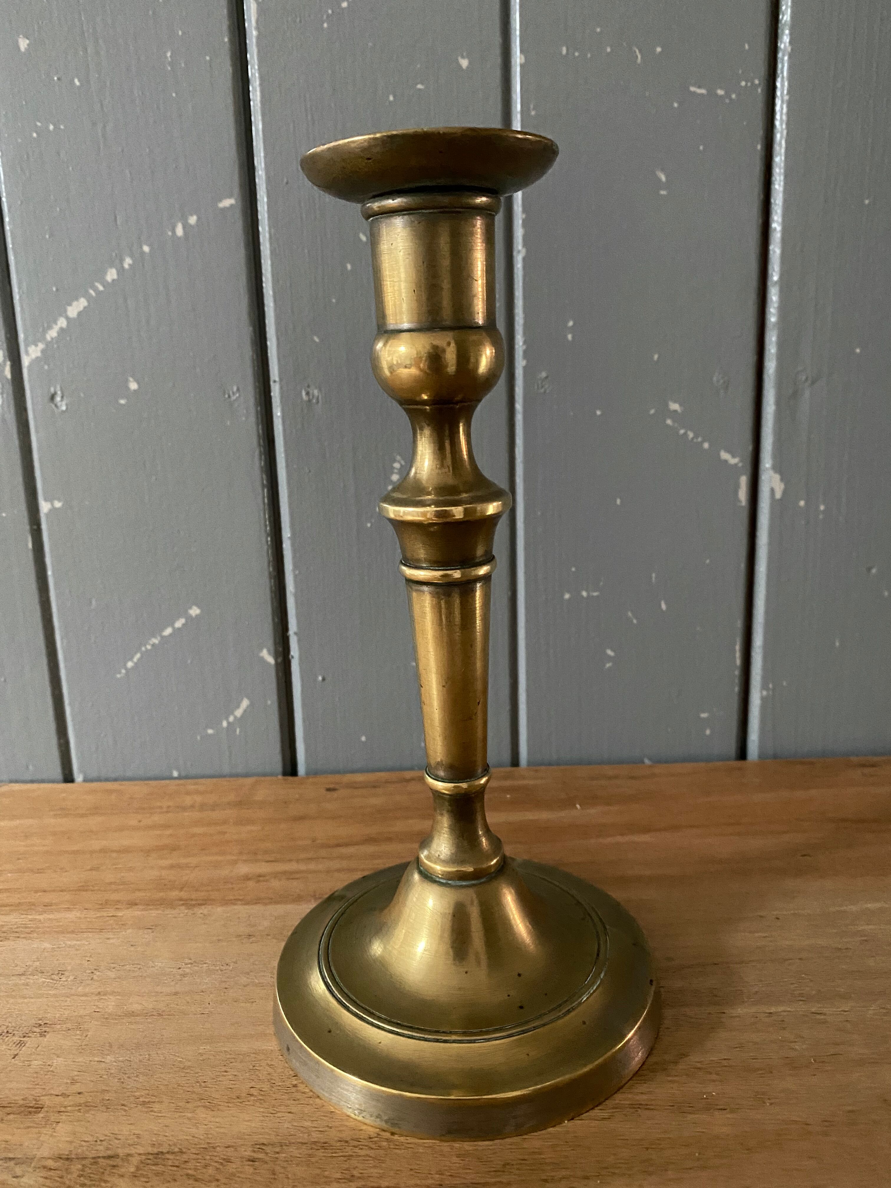 Old brass candle holder