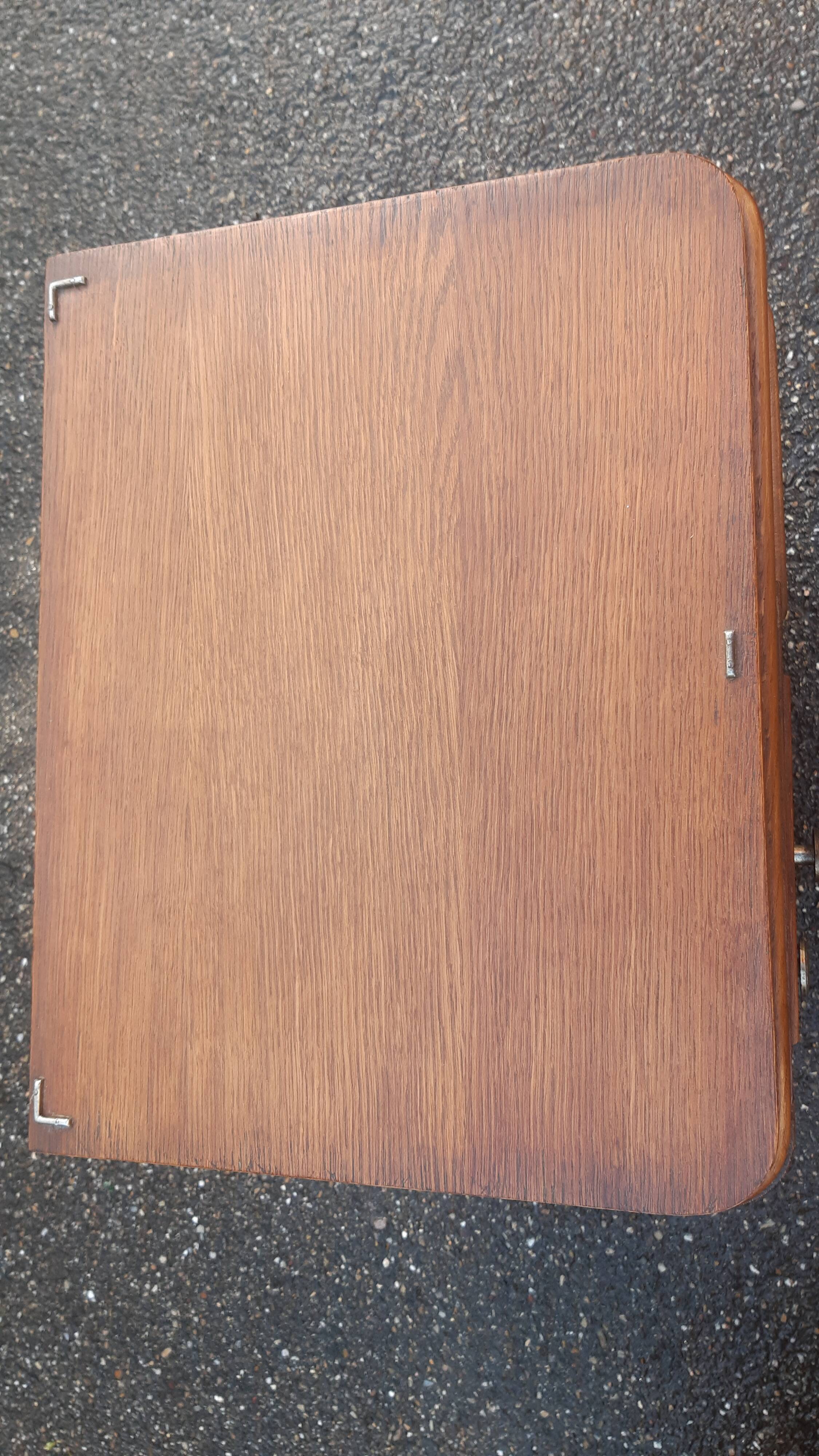 Bedside art deco solid oak