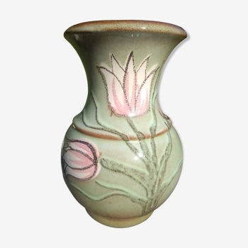 Flower-decorated vase 1960. Scheurich