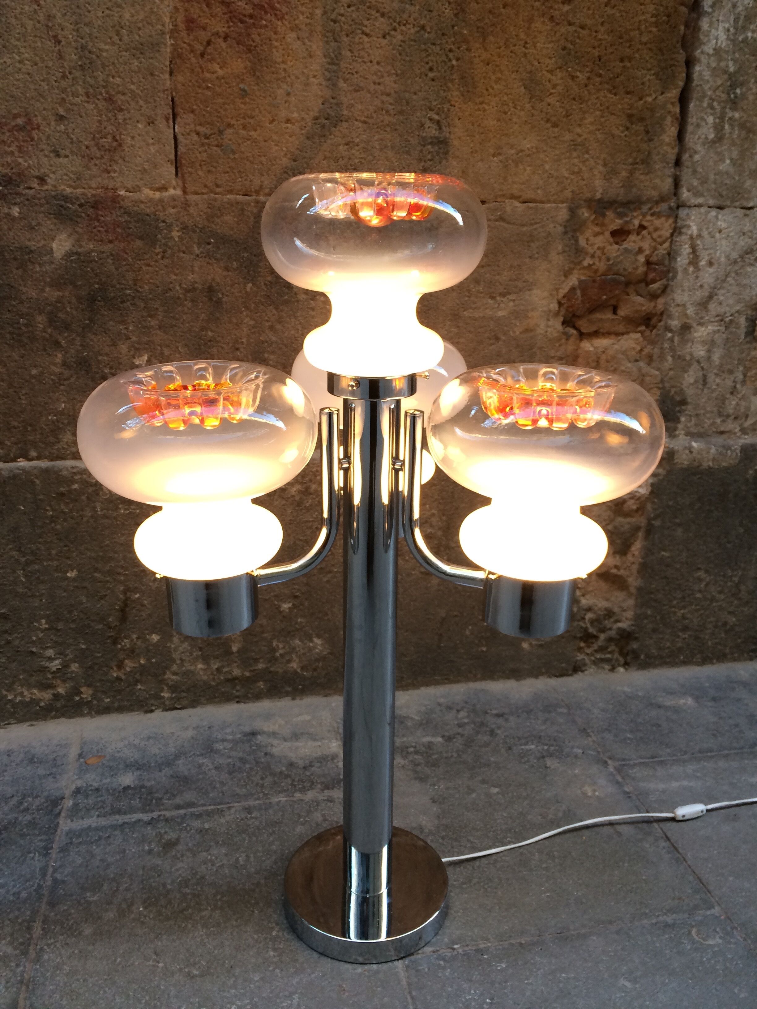 Design floor lamp 4 tulips