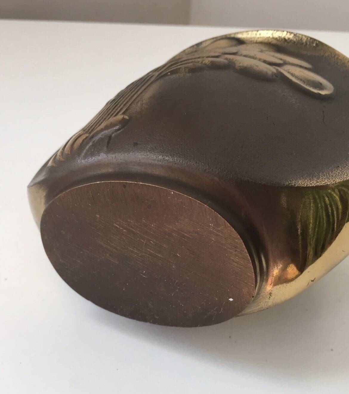 Vintage vase Art Nouveau gilded bronze