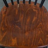 Set of 2 beautiful 1960s vintage Scandinavian design dining chairs with spindle backrests