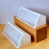 Pair of Holophane wall lights 1950 industrial