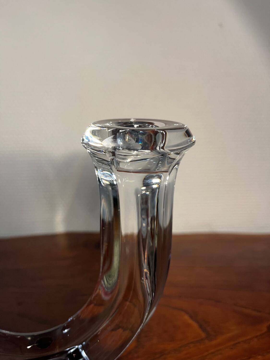 1950s/60s Vannes crystal candlestick, France